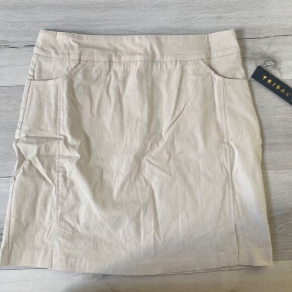 Von Maur Pull On Twill Skort Tribal collection Khaki 10 NWT in‎ packaging - Picture 6 of 8